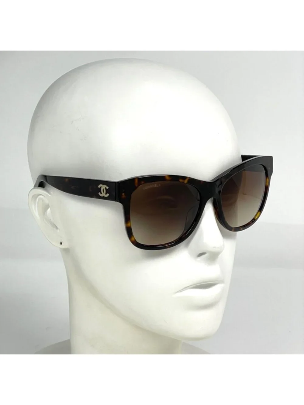 Chanel Sunglasses CC Logo Eyewear Demi Pattern Acetate Brown